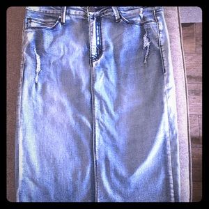 Iris Jeans knee length skirt